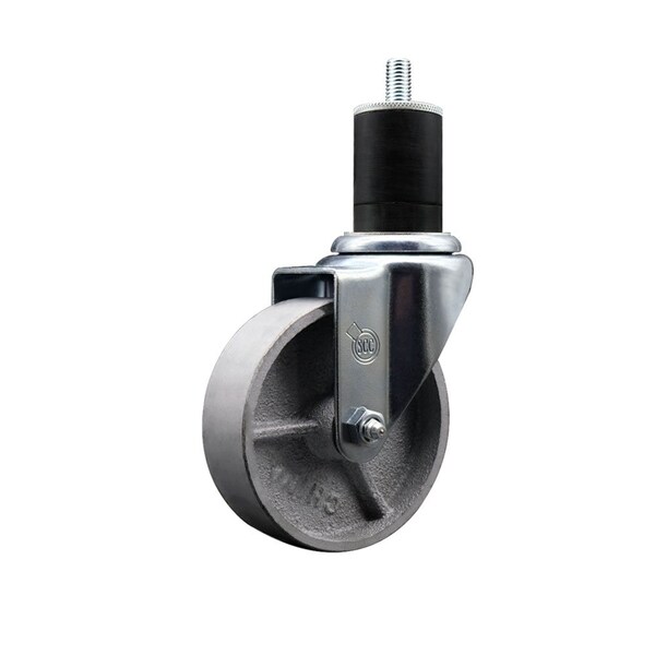 4'' Semi Steel Wheel Swivel 1-3/4'' Expanding Stem Caster